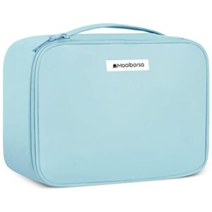 Travel Makeup Bag Large Cosmetic Bag Make up Bag Case Organizer Cosmetic Brush Storage Case for Women and Girls,blue