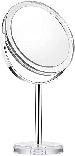 Makeup Mirrors Make-up Mirror Table Mirror with 1/10-fold Magnification, Double-Sided & 360 ° swiveling for Make-up, Shaving, Facial Care in The Living Room, Cosmetic Studio, Jewelry Store | The Storepaperoomates Retail Market - Fast Affordable Shopping