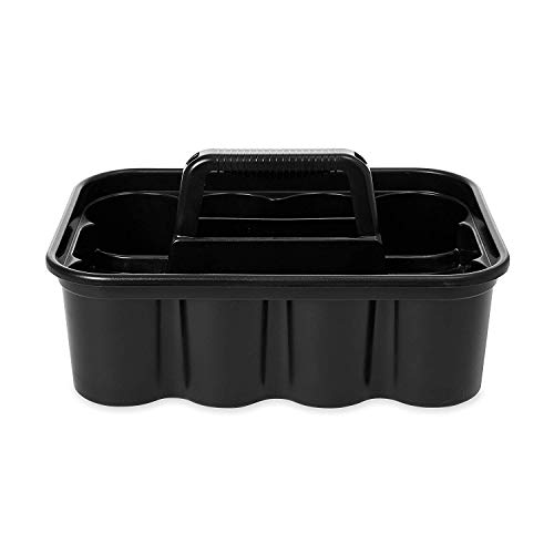 Rubbermaid Commercial Products Deluxe Carry Caddy for Cleaning Products, Spray Bottles, Sports/Water Bottles, and Postmates/Uber Eats Drivers, Black (FG315488BLA) | The Storepaperoomates Retail Market - Fast Affordable Shopping