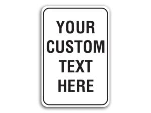 American Sign Letters Personalized Text Aluminum Sign – Metal Sign, Custom Aluminum Sign, Parking Signs, Personalized Sign (6”x9”Inches, White)