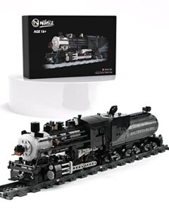 Nifeliz CN5700 Steam Train Building Kit and Engineering Toy, Collectible Steam Locomotive Display Set, 1：38 Scale Model Train Building Kit with Train Tracks, Top Present for Train Lovers (1136 PCS)