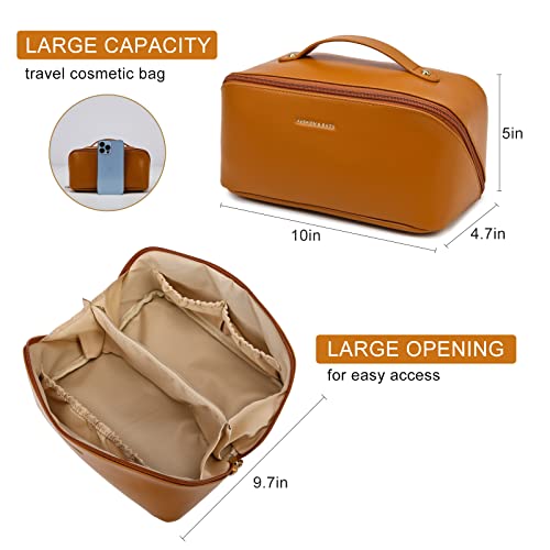 Large Capacity Travel Cosmetic Bag Waterproof PU Leather Peachloft, Makeup Bags Pouch for Women Traveling | The Storepaperoomates Retail Market - Fast Affordable Shopping