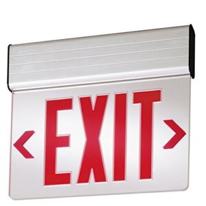 Lithonia Lighting EDGNY 2 R EL M4 Red Stencil Edge-Lit Exit Sign LED Light with Battery, New York Permitted