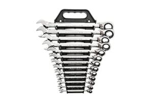 GEARWRENCH 13 Pc. 12 Pt. Reversible Ratcheting Combination Wrench Set, SAE – 9509N
