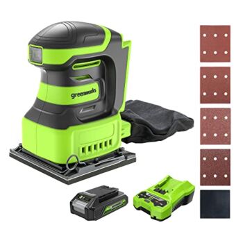 Greenworks 24V Cordless 1/4 Quarter Sheet Sander with 2Ah Battery and Charger | The Storepaperoomates Retail Market - Fast Affordable Shopping