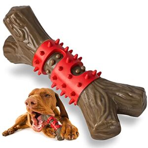 Tough Dog Toys Aggressive Chew Toys for Large Dogs, RANTOJOY Durable Dog Chew Toys for Medium Large Breed, Nylon Rubber Dog Teething Stick Toys Puppy Chewers Dogs Birthday Gift Nearly Indestructible