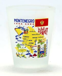 Montenegro Landmarks and Icons Collage Shot Glass
