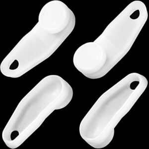 Curtain Track Glider Hooks White Plastic Curtain Rail Track Hooks Slider for Window and Shower Curtain, 50 Pieces