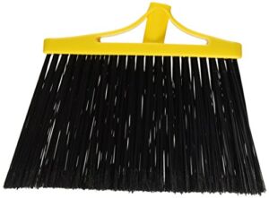 Bristles 4055H Angle Broom Head Only Replacement Flagged Poly Bristles, Large, Black, Pack of 1
