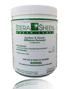 Stera Sheen Green Label, 4 lb Jar, Sanitizer and MilkStone Remover, by Purdy Products, 1 x 4 lb Jar