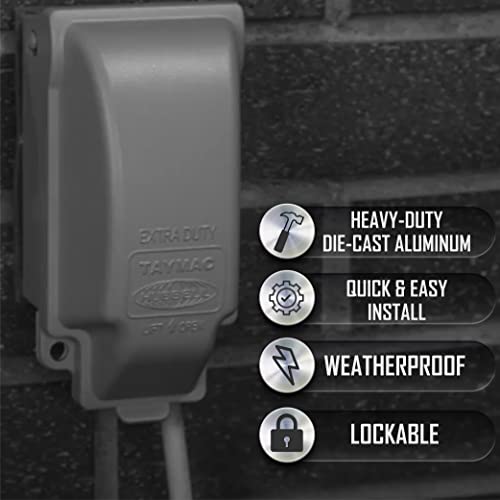 TayMac MX3200 RaynGuard Extra Duty Metal Weatherproof in-Use Cover, 1-Gang, Gray | The Storepaperoomates Retail Market - Fast Affordable Shopping