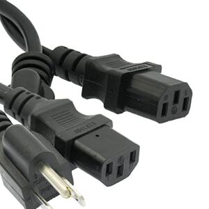 DIGITMON 2-Pack Value 5FT 3 Prong AC Power Cord Cable Plug for HP Digital Signage