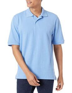 Amazon Essentials Men’s Regular-Fit Cotton Pique Polo Shirt, French Blue, X-Large