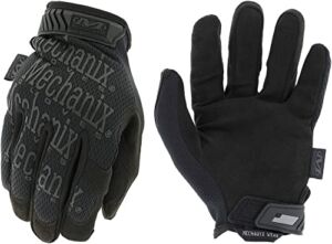 Mechanix Wear: The Original Covert Tactical Work Gloves with Secure Fit, Flexible Grip for Multi-purpose Use, Durable Touchscreen Safety Gloves for Men (Black, Large)