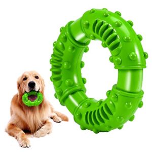 Feeko Dog Toys for Aggressive Chewers Large Breed, Non-Toxic Natural Rubber Long-Lasting Indestructible Dog Toys, Durable Puppy Chew Toy for Medium Large Dogs – Fun to Chew, Chase and Fetch (Green)