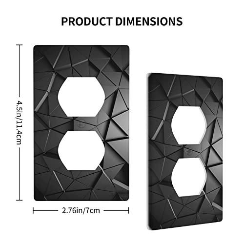 Black Metal Texture Outlet Cover Wall Plate Cover Light Switch Plate Decorative Wall Plate Outlet For Bathroom Bedroom Kitchen Decor | The Storepaperoomates Retail Market - Fast Affordable Shopping