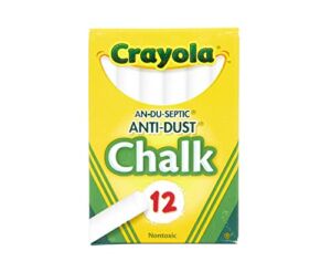 Crayola Chalkboard Chalk, White Chalk, School Supplies, 12 Sticks