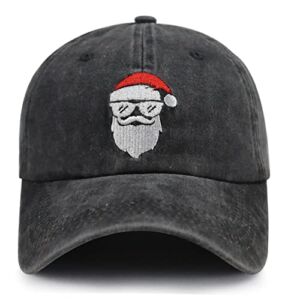 Xpayzere Christmas Decorations Baseball Cap for Men Women, Merry Christmas Santa Hat, Funny Adjustable Cotton Embroidered Xmas Holiday Hat for Christmas New Year Festive Holiday Party Supplies