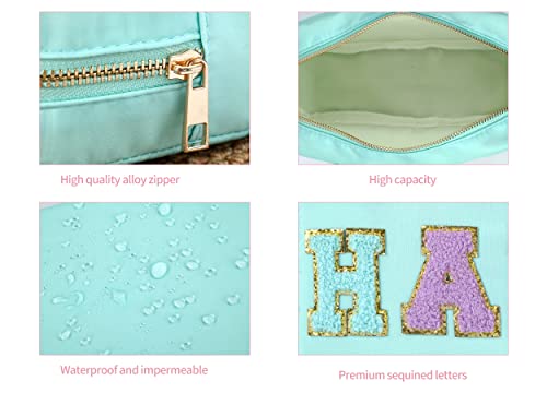 Nylon Preppy Makeup Bag Organizer Baby pouch with Chenille Letter Patch Waterproof storage cosmetic Preppy Bag(Cosmetic Bag-2)… | The Storepaperoomates Retail Market - Fast Affordable Shopping