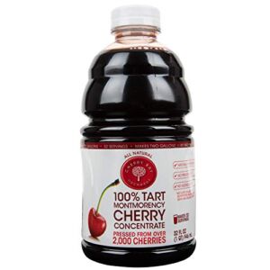 Cherry Bay Orchards Tart Cherry Concentrate – Natural Juice to Promote Healthy Sleep, 32oz Bottle