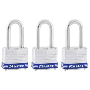 Master Lock Outdoor Padlocks, Lock Set with Keys, Keyed Alike Padlocks, 3 Pack, 3TRILF