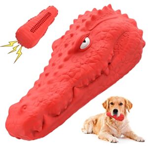 Tough Dog Toys for Aggressive Chewers Large Breed, Squeaky Dog Toys for Large Dogs, Almost Indestructible Dog Toys for Aggressive Chewers, Durable Dog Chew Toys for Medium Large Bread, Beef Flavor