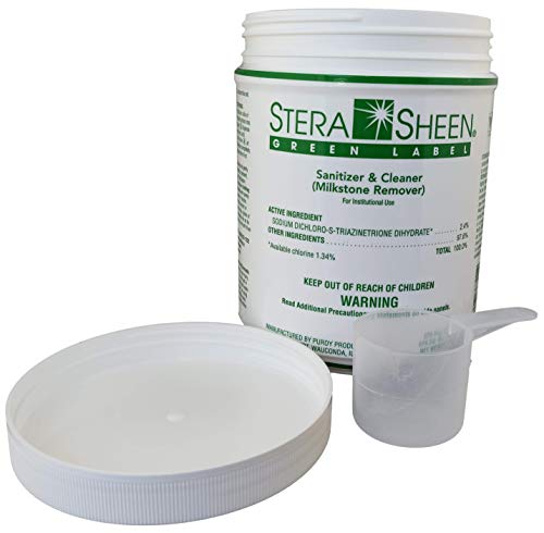 Stera Sheen Green Label, 4 lb Jar, Sanitizer and MilkStone Remover, by Purdy Products, 1 x 4 lb Jar | The Storepaperoomates Retail Market - Fast Affordable Shopping