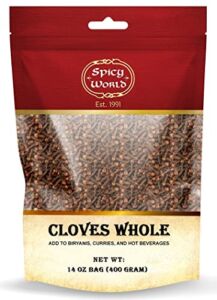 Whole Cloves Bulk 14 Oz Bag – Great for Foods, Tea, Pomander Balls, and even Potpourri – by Spicy World