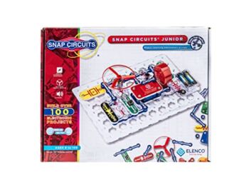 Elenco Snap Circuits Jr. SC-100 Electronics Exploration Kit, Over 100 Projects, Full Color Project Manual, 30 + Snap Circuits Parts, STEM Educational Toy for Kids 8 + , Black | The Storepaperoomates Retail Market - Fast Affordable Shopping