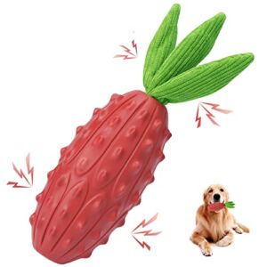 Interactive Dog Chew Toys for Aggressive Chewers,Durable Rubber Squeaky Toys for Large Medium Dogs for Boredom Toy