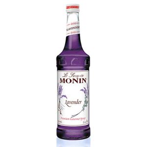 Monin – Lavender Syrup, Aromatic and Floral, Natural Flavors, Great for Cocktails, Lemonades, and Sodas, Non-GMO, Gluten-Free (750 ml)