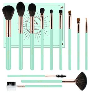 Makeup Brushes Set Professional from an Array of Eyeshadow Foundation Brushes to a Concealer Brush to Eyelash and Blusher Brushes 12 Pcs soft Make up Brush Kit, These vegan and cruelty-free brushes have soft synthetic bristles that work perfectly with any
