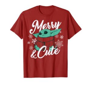Star Wars The Mandalorian Christmas The Child Merry & Cute T-Shirt