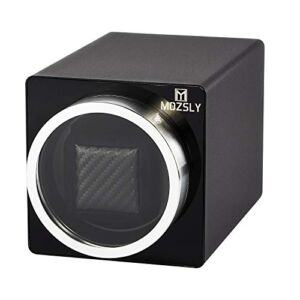 MOZSLY Watch Winder for Automatic Watches 12 Rotation Mode with Quite Motor Metal Black