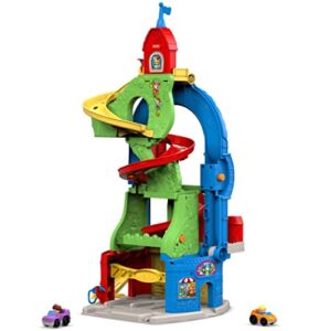 Fisher-Price Little People Sit ‘n Stand Skyway, 2-in-1 vehicle racing playset for toddlers ages 1 to 5 years
