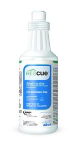 REScue One Step Disinfectant Cleaner & Deodorizer, For Veterinary Use, Animal Shelters, Pet Foster Homes, Ready-to-Use Squeeze Bottle, 32-Ounce