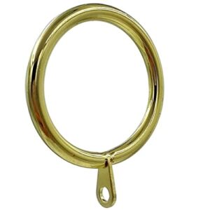 42Pcs Metal Flat Curtain Ring with Eyelet 1.5″ Inner Diameter,Fits Up to 1 1/4-Inch Rod-Gold