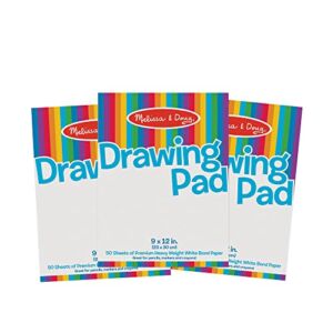 Melissa & Doug Drawing Paper Pad (9 x 12 inches) – 50 Sheets, 3-Pack – Kids Drawing Paper Pad, Coloring Art Pads For Kids, Toddler Sketch Pads For Ages 3+