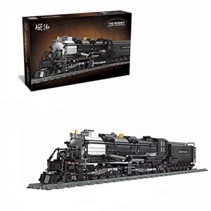 Daxx BIGBOY Steam Train Building Kit and Engineering Toy,BIGBOY Locomotive with Track Display Set Compatible Lego, Makes a Great Gift Idea for Enthusiasts Lovers(1608Pcs), 78×7×11cm