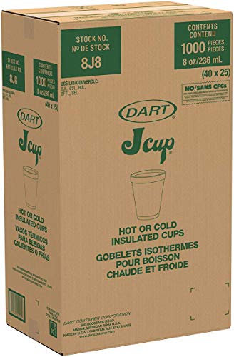 DART – 8J8CT 8-Ounce Foam Cup (Case of 1000), White | The Storepaperoomates Retail Market - Fast Affordable Shopping