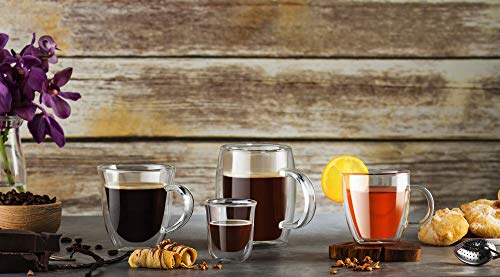 JoyJolt Savor Double Wall Insulated Glasses Espresso Mugs (Set of 2) – 5.4-Ounces | The Storepaperoomates Retail Market - Fast Affordable Shopping