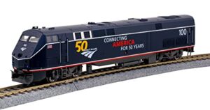 Kato USA Model Train Products HO GE P42 Amtrak Midnight Blue #100 w/ 50th Anniversary Logo (37-6113)