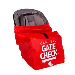 J.L. Childress Gate Check Bag for Car Seats – Air Travel Bag – Fits Convertible Car Seats, Infant carriers & Booster Seats, Red