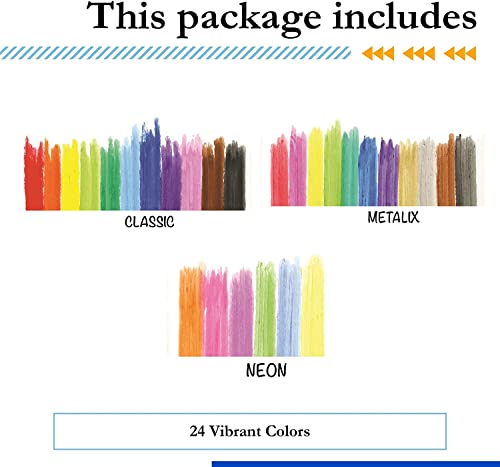The Pencil Grip Kwik Stix Solid Tempera Paint Pens, Assorted Vibrant Colors, Classic, Metallic & Neon Colors, Super Quick Drying, 24 Count – TPG-604 | The Storepaperoomates Retail Market - Fast Affordable Shopping