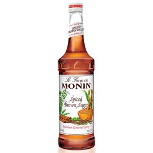 Monin – Spiced Brown Sugar Syrup, Sweet With Hints of Cinnamon, Natural Flavors, Great for Coffee, Desserts, Ciders, and Cocktails, Non-GMO, Gluten-Free (750 ml)