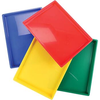 Constructive Playthings-EDX-770 Messy Trays, Set of 4 Hard Plastic Trays, Multi-Color | The Storepaperoomates Retail Market - Fast Affordable Shopping