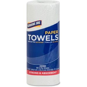 Genuine Joe-GJO24080 2-Ply Household Roll Paper Towels (Pack of 30) – WHITE