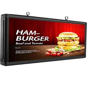 Outdoor P6 Full Color LED Sign, 40”x18” Support Scrolling Text LED Advertising Screen Use WiFi and Usb Programmable Image Video LED Display Board
