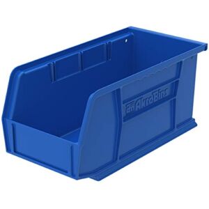 Akro-Mils 30230 AkroBins Plastic Hanging Stackable Storage Organizer Bin, 11-Inch x 5-Inch x 5-Inch, Blue, 12-Pack