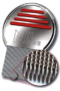 Nit Free Terminator Lice Comb, Professional Stainless Steel Louse and Nit Comb for Head Lice Treatment, Removes Nits, COLORS MAY VARY